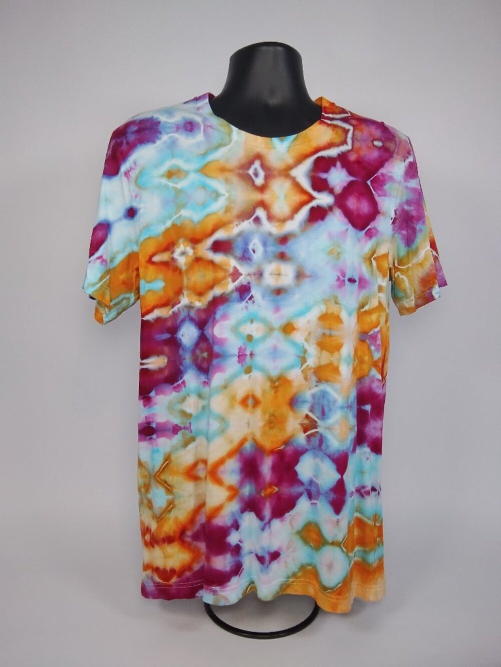 Large Unisex Bella-Canvas 3001C “Glitch” Ice Dyed T-Shirt